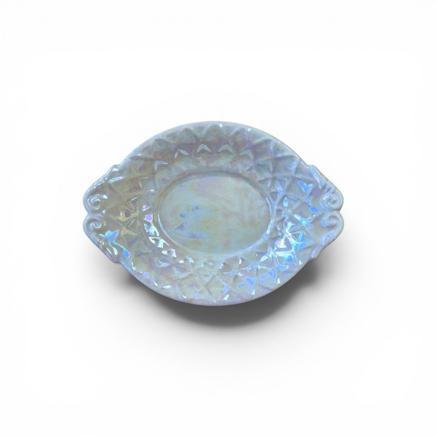 Vintage Wade Lustreware Pearl Iridescent Bonbon Dish Hand Painted