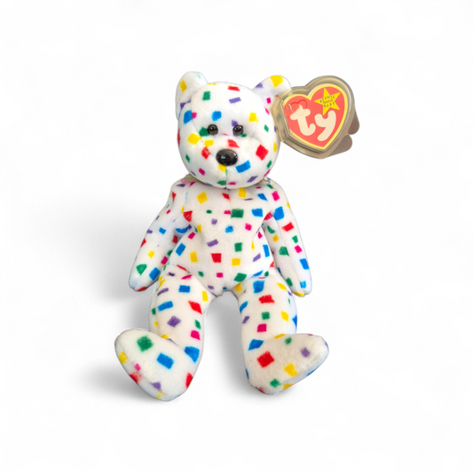 Ty Beanie Baby “Ty 2K” Bear (2000) – Millennium Celebration Edition | Confetti Design Collectible