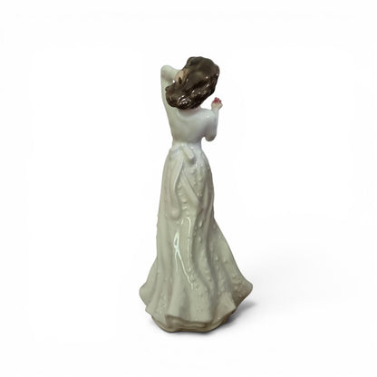 -SOLD- Vintage Royal Doulton “With Love” HN3393 Figurine | Bone China Lady Figure | 1992 Collectible Ornament