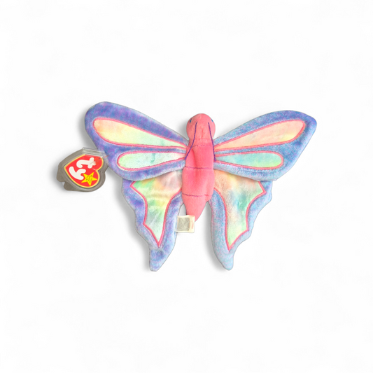 Vintage Ty Beanie Baby “Flitter” Butterfly (1999) – Pastel Winged Edition | Original Tag