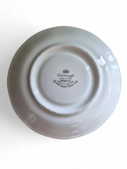 -SOLD- Vintage Colclough Bone China Teacup & Saucer – “Hedgerow” Floral Design, Made in England
